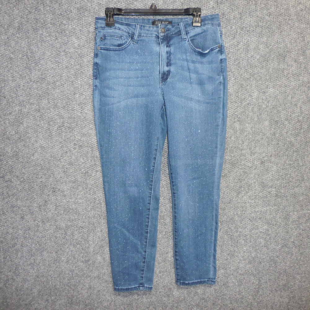 Judy Blue Relaxed Fit Speckled Paint Splatter Jeans Medium Wash Size 13/31